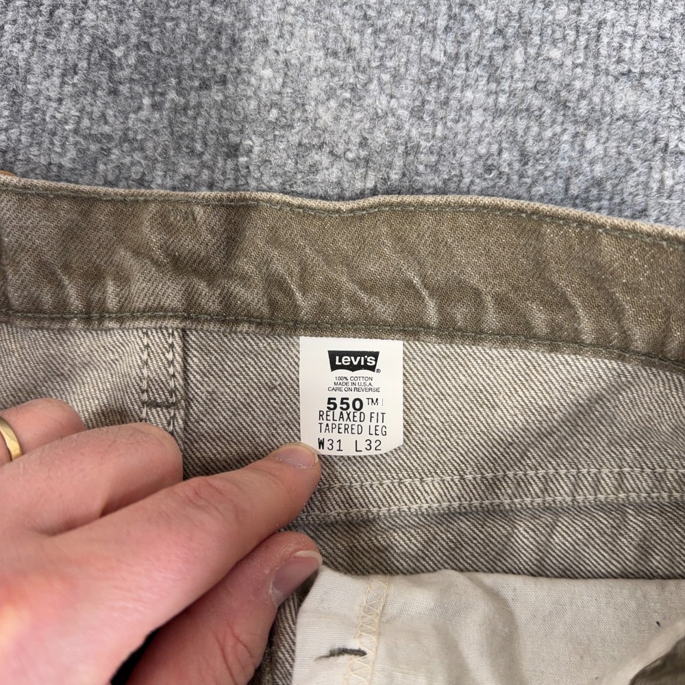 Vintage Levi's 550 Orange Tab Brown Denim Jeans Made in USA Relaxed 31x32 90s - Picture 11 of 14
